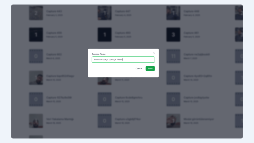 Manual Naming for Capture Entries